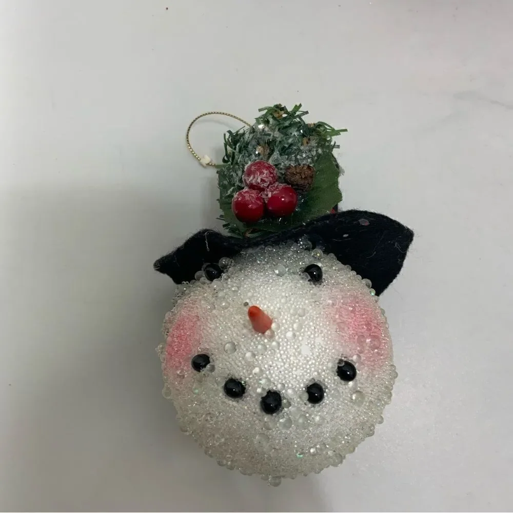 Lot of 4 Snowman Christmas Tree Ornaments